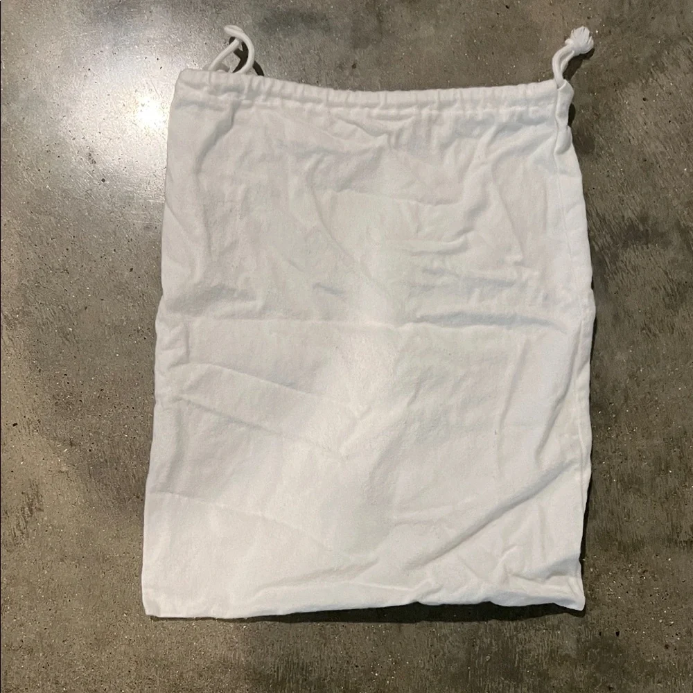 Authentic Versace White Drawstring Logo Pouch